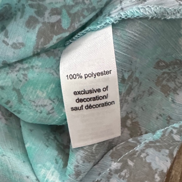 Maurices Teal and Gray Patterned Top - Picture 6 of 9